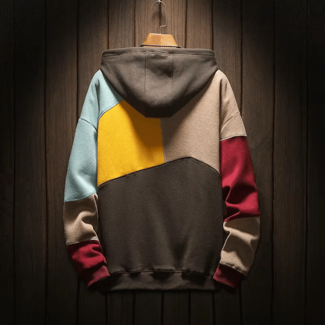 Ares | Felpa con cappuccio color block da uomo