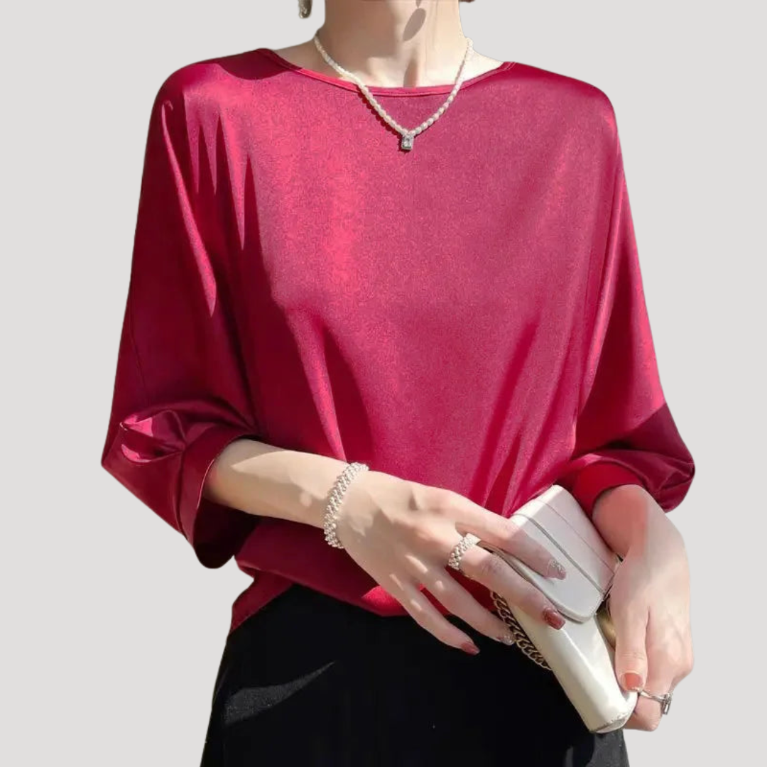 Ottavia | Blusa Donna Elegante Collo Tondo Maniche 3/4