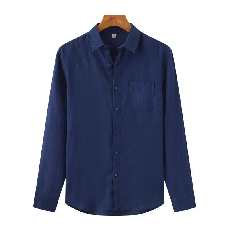 Andrea | Camicia a maniche lunghe con taschino da uomo