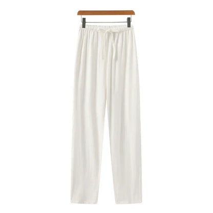 Enzo | Pantaloni a gamba dritta con coulisse e vita elastica da uomo