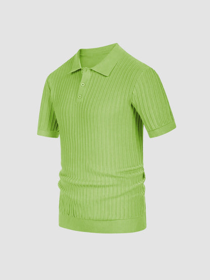 Adriano | Polo in maglia a coste con bottoni da uomo