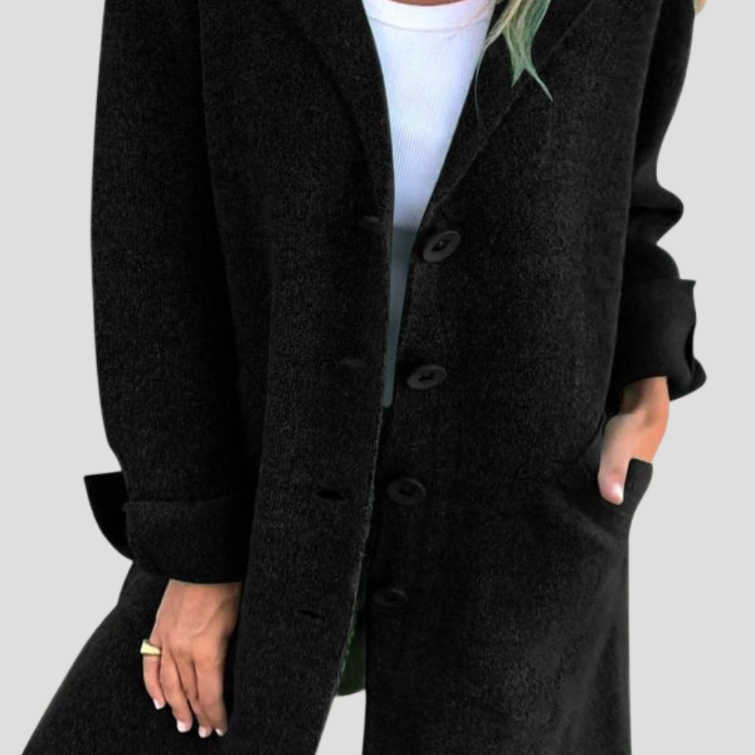 Rachel | Cappotto Lungo Donna Casual Con Rever