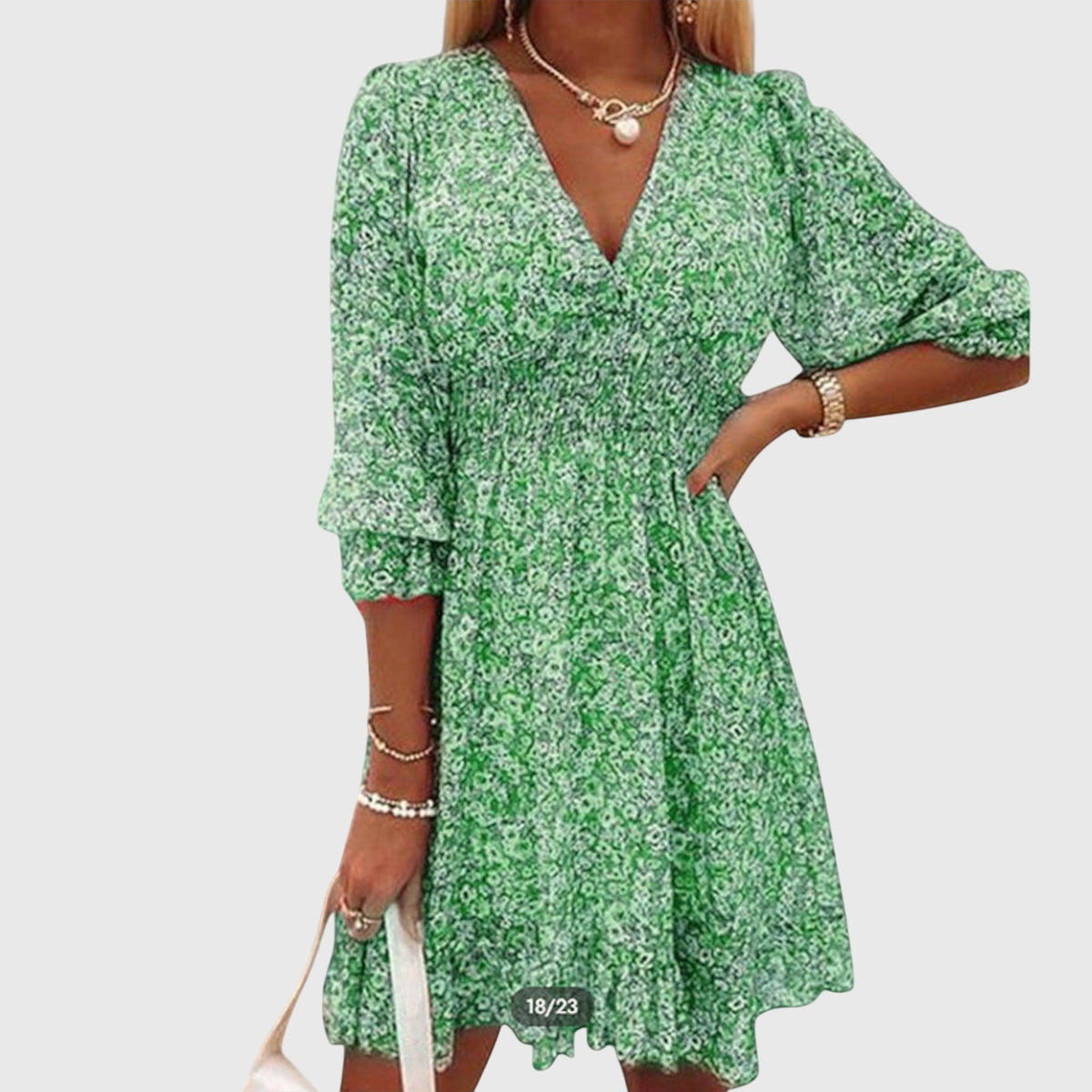 Ava | Abito Corto Donna Bohémien Chic Stampato Floreale