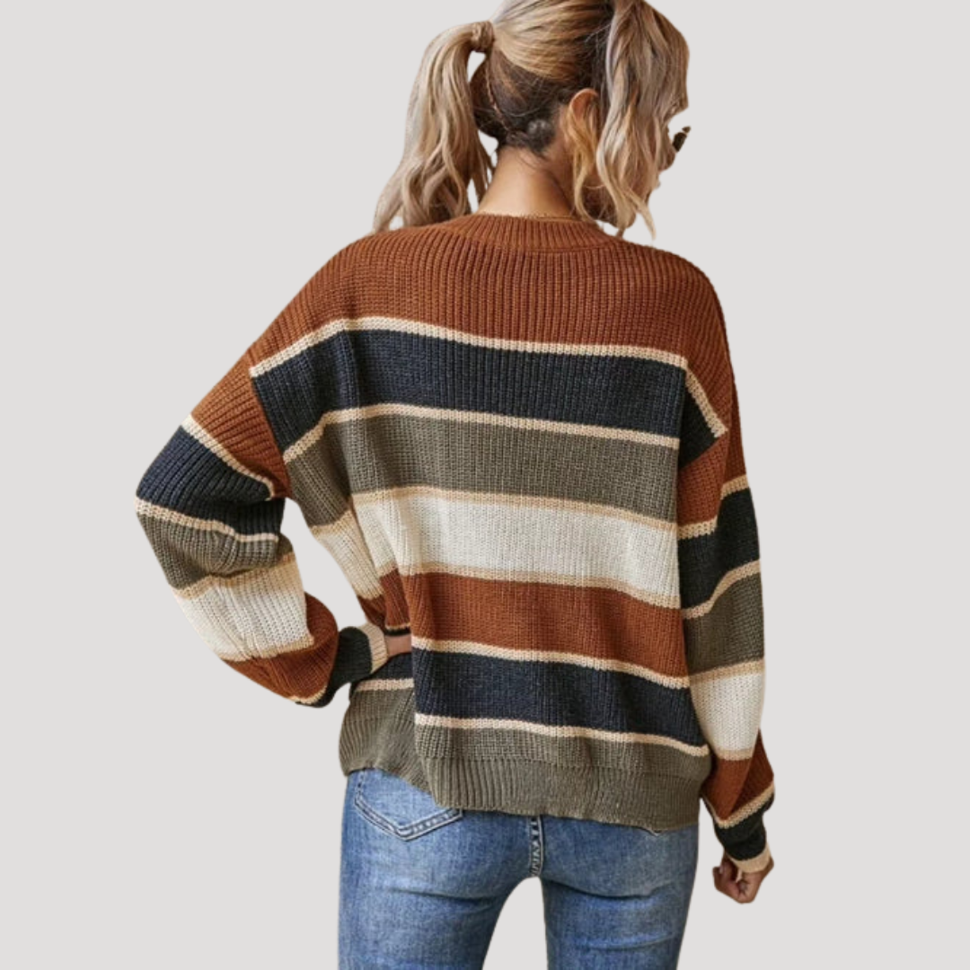 Josette | Pull Femme Rayé Col Rond