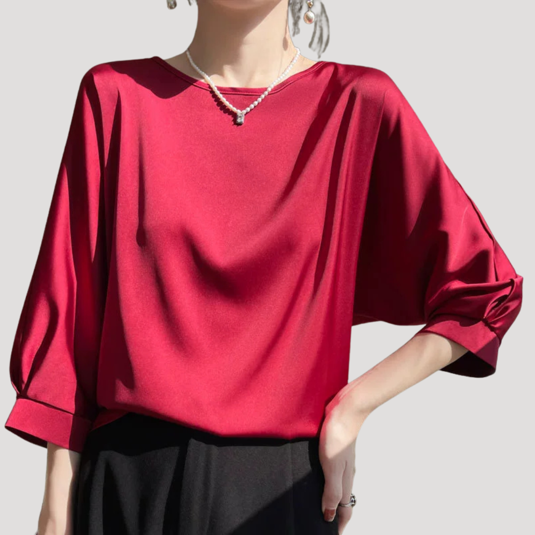 Ottavia | Blusa Donna Elegante Collo Tondo Maniche 3/4