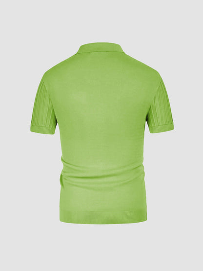 Adriano | Polo in maglia a coste con bottoni da uomo