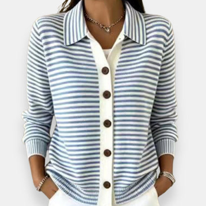 Nola | Cardigan a righe con bottoni per donna