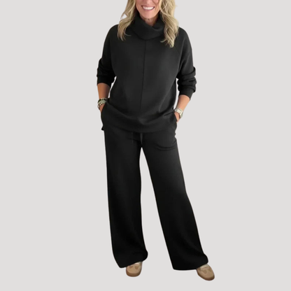 Selena | Completo Loungewear Donna in Maglia con Pantaloni Larghi
