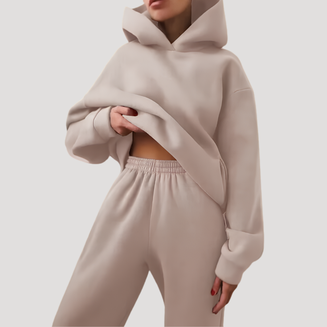 Cloe | Completo Donna Casual Felpa con Cappuccio e Pantaloni Jogging