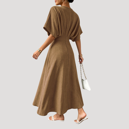 Lina | Robe Midi Trapezio Col V Donna