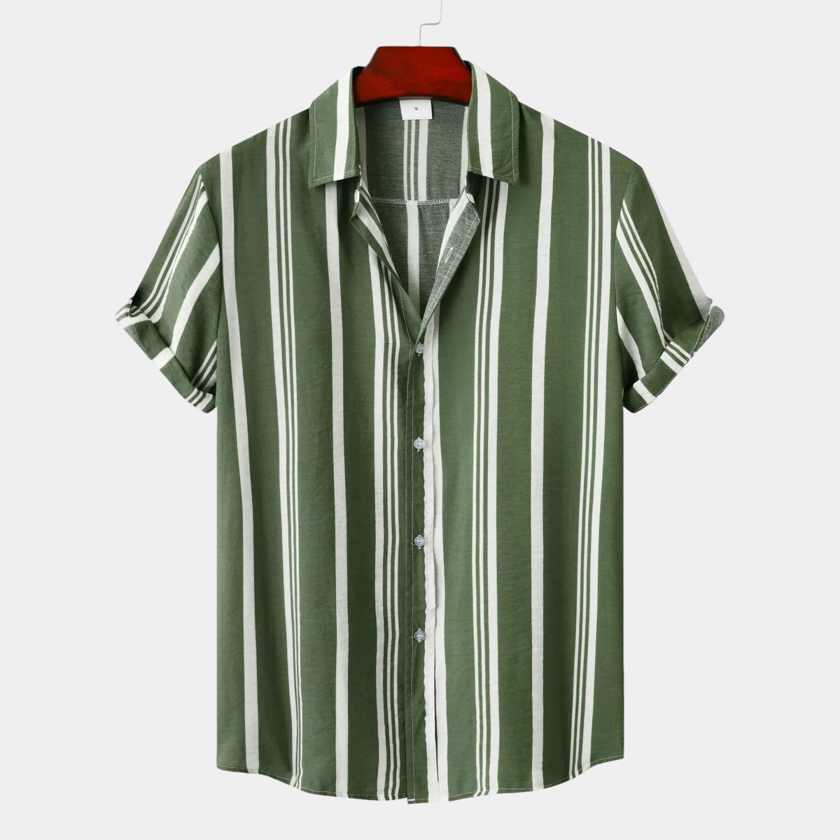 Manuel | Camicia a righe verticali a maniche corte da uomo