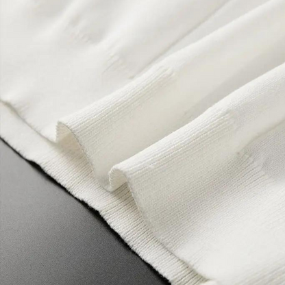 Tiziano | Polo a maniche corte con scollo a V e righe verticali da uomo