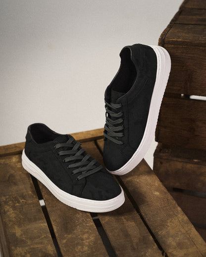 Fernando | Sneakers basse con lacci e suola bianca da uomo