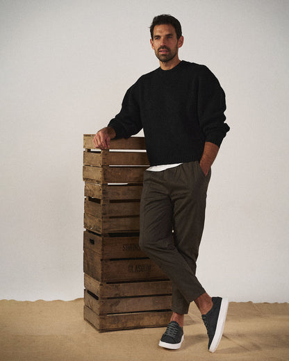 Fernando | Sneakers basse con lacci e suola bianca da uomo