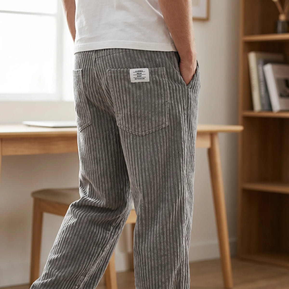 Vasco | Pantaloni in velluto a coste con vita elastica da uomo