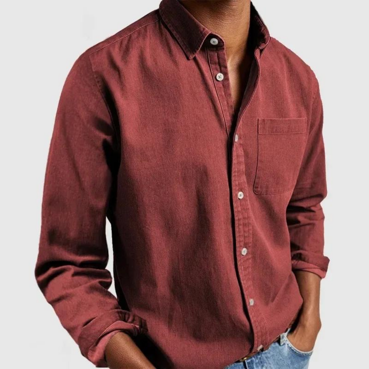 Riccardo | Camicia button-down con taschino da uomo