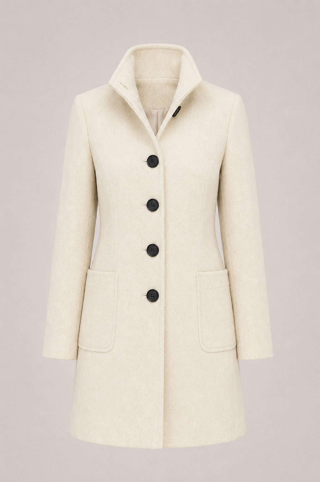 Carlina | Cappotto Classico Media Lunghezza con Colletto per Donna