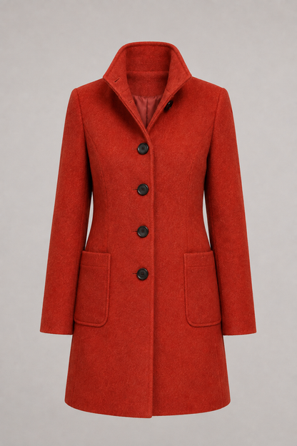 Carlina | Cappotto Classico Media Lunghezza con Colletto per Donna