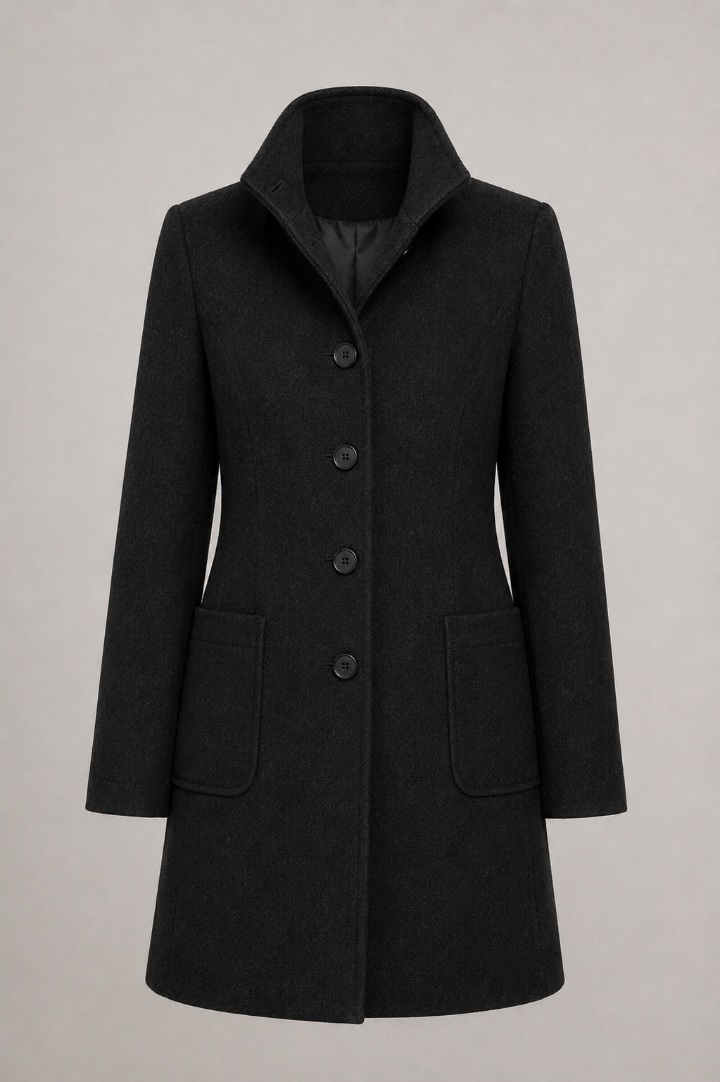 Carlina | Cappotto Classico Media Lunghezza con Colletto per Donna