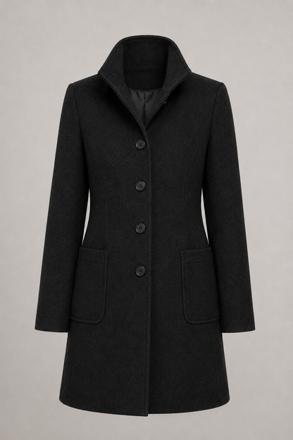 Carlina | Cappotto Classico Media Lunghezza con Colletto per Donna