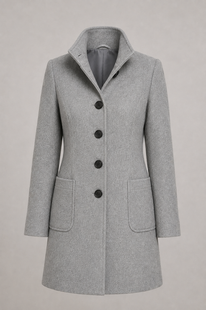 Carlina | Cappotto Classico Media Lunghezza con Colletto per Donna
