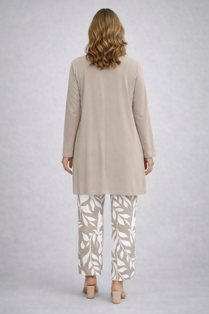 Silvana | Completo 3 pezzi con pantalone stampato per donna