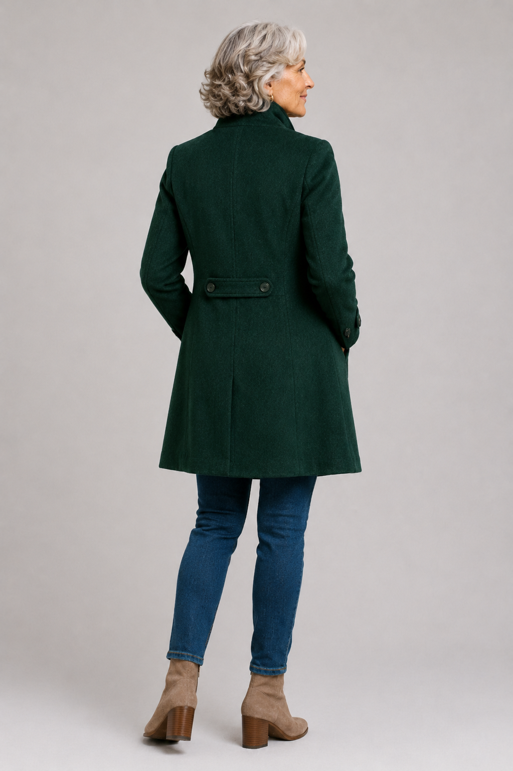 Carlina | Cappotto Classico Media Lunghezza con Colletto per Donna