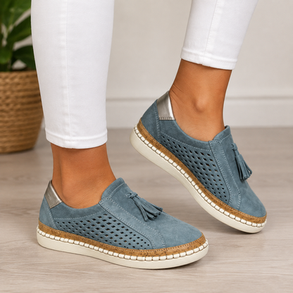Marta | Mocassini traforati con nappina e plateau for Women