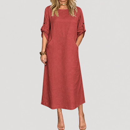 Lisa | Robe Lunga Casual Maniche Lunghe Donna