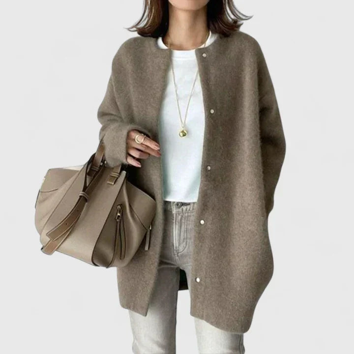 Rocio | Gilet Donna Elegante con Bottoni Maniche Lunghe