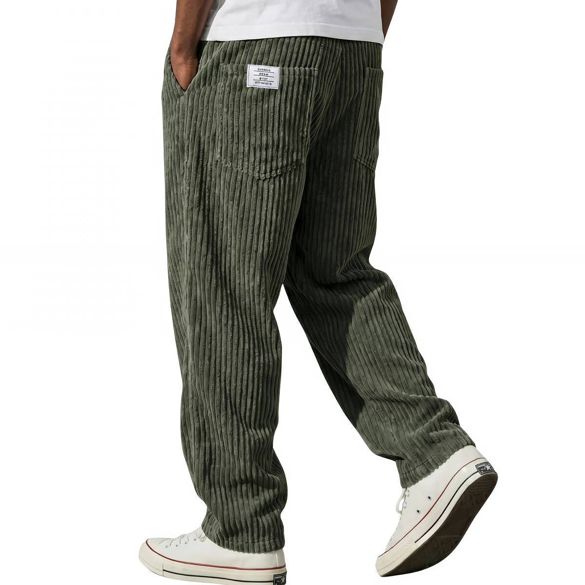 Vasco | Pantaloni in velluto a coste con vita elastica da uomo