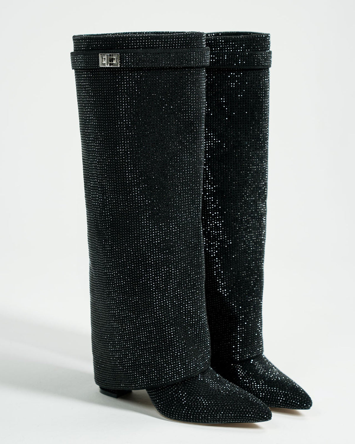 Fernanda | Stivali con paillettes e punta a stiletto per donna