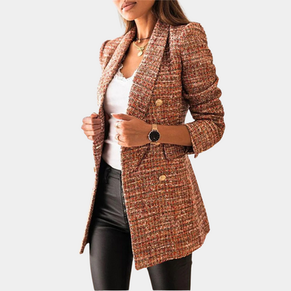 Georgette | Blazer Longo Donna a Quadri