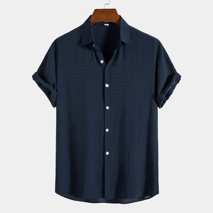Mario | Camicia a maniche corte con colletto e bottoni da uomo