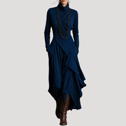 Livia | Abito lungo a maniche lunghe fluido ed elegante