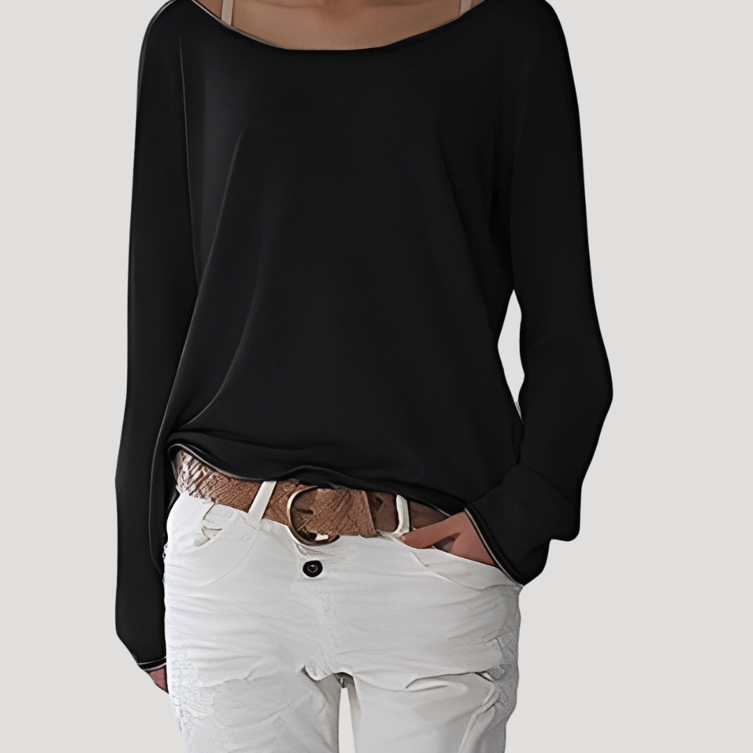 Marcella | Top Donna Collo Barchetta Maniche Lunghe