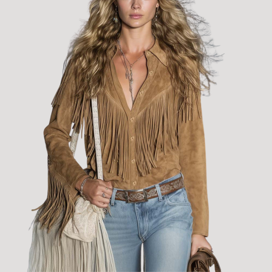 Willa | Camicia Donna Bottonata con Frange