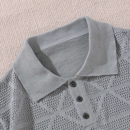 Vittorio | Polo in maglia traforata con bottoni da uomo