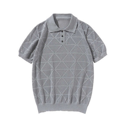 Vittorio | Polo in maglia traforata con bottoni da uomo