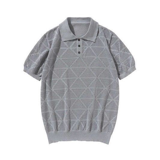 Vittorio | Polo in maglia traforata con bottoni da uomo