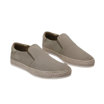 Gregorio | Scarpe slip-on effetto camoscio con bordo in corda da uomo
