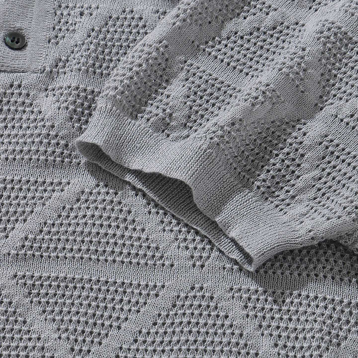Vittorio | Polo in maglia traforata con bottoni da uomo