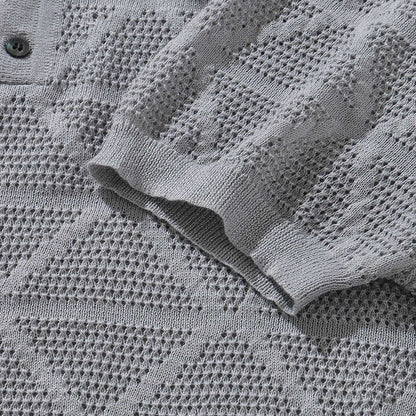 Vittorio | Polo in maglia traforata con bottoni da uomo
