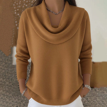Gioia | Maglione con collo drappeggiato per donna