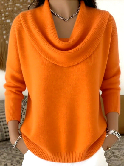Gioia | Maglione con collo drappeggiato per donna