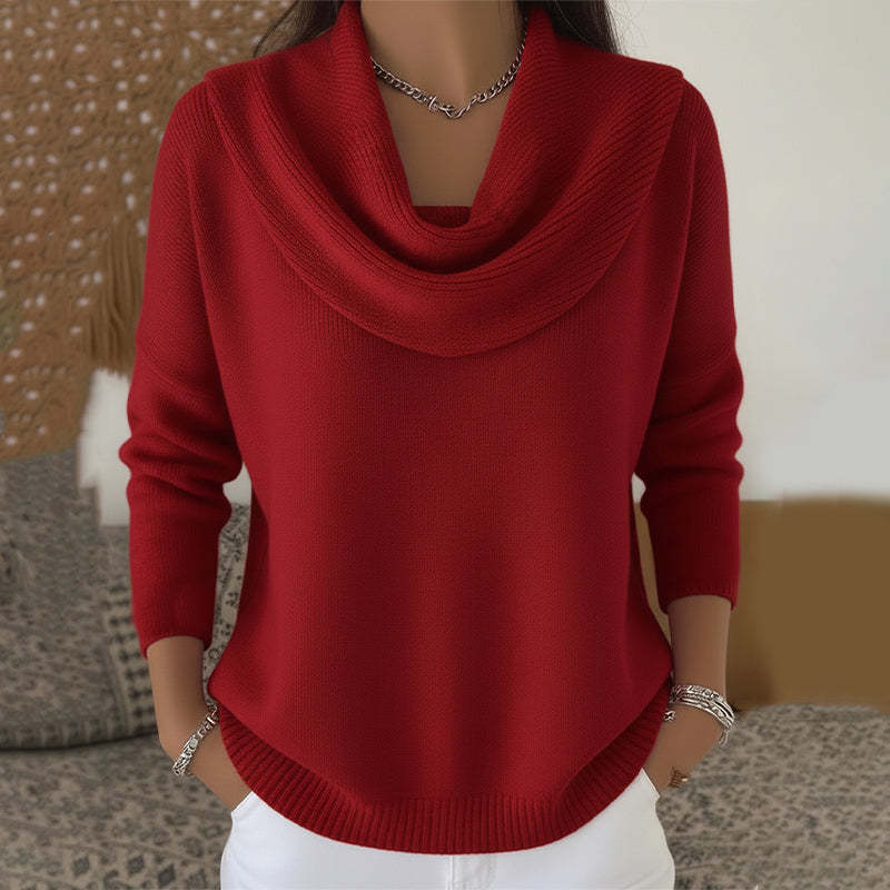 Gioia | Maglione con collo drappeggiato per donna