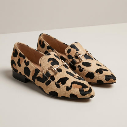 Olivianora | Mocassini leopardati con dettaglio in metallo per donna