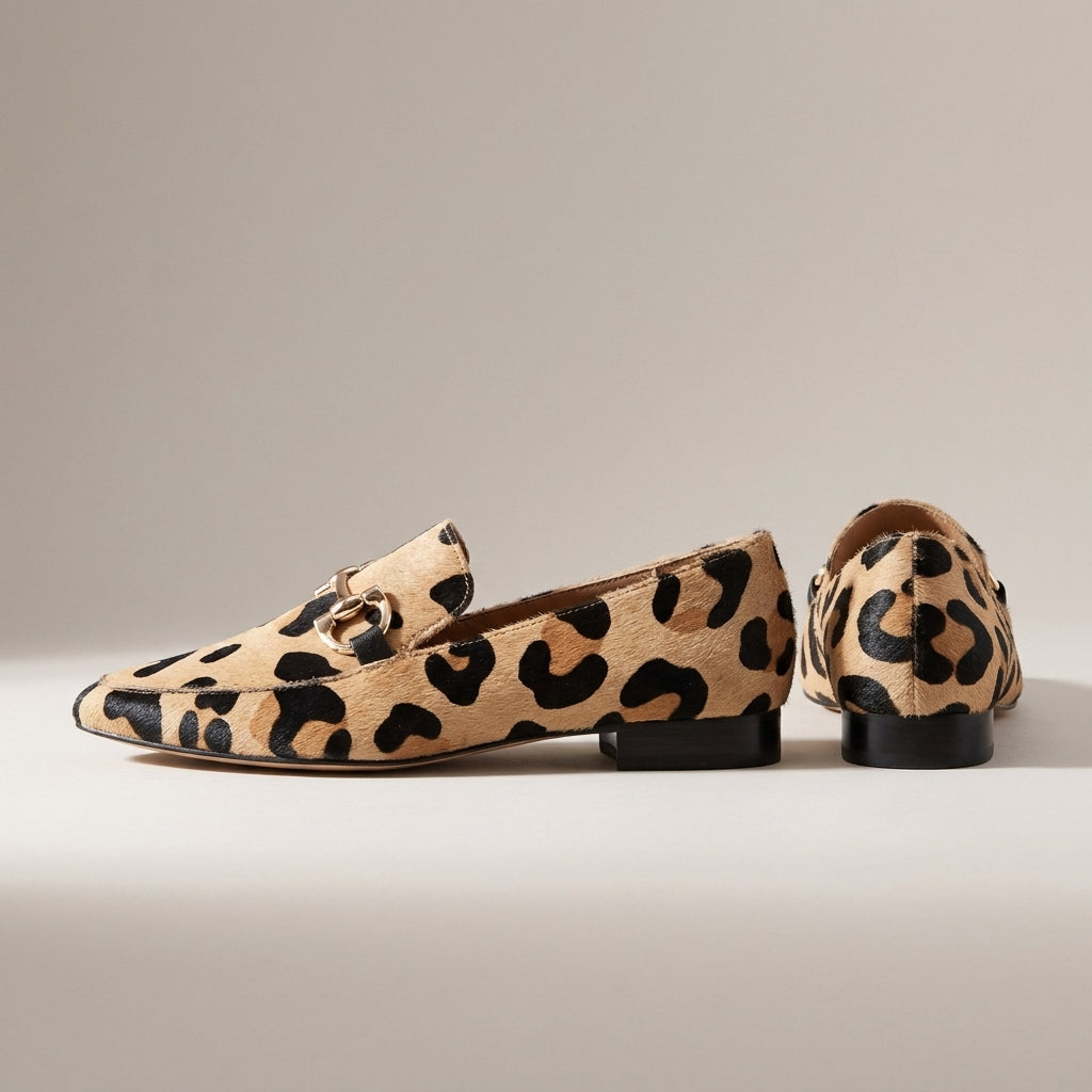 Olivianora | Mocassini leopardati con dettaglio in metallo per donna