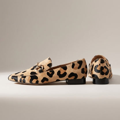 Olivianora | Mocassini leopardati con dettaglio in metallo per donna