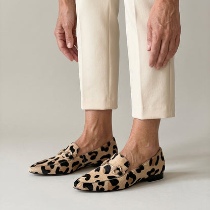 Olivianora | Mocassini leopardati con dettaglio in metallo per donna